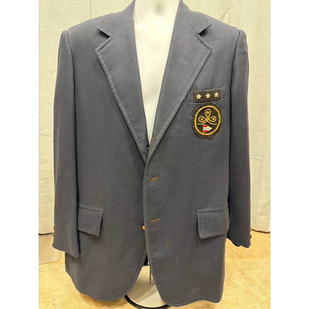 Hart Schaffner & Marx Zachry Atlanta Navy Blue Yacht Club Blazer 42S Forstmann